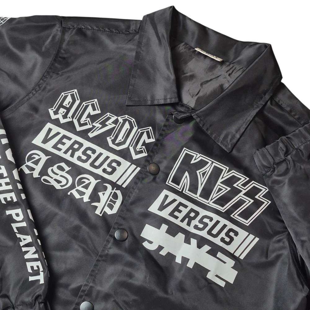Cray Unisex Small Metallica Yeezus Rock Band Coach Jacket Streetwear Music Merch